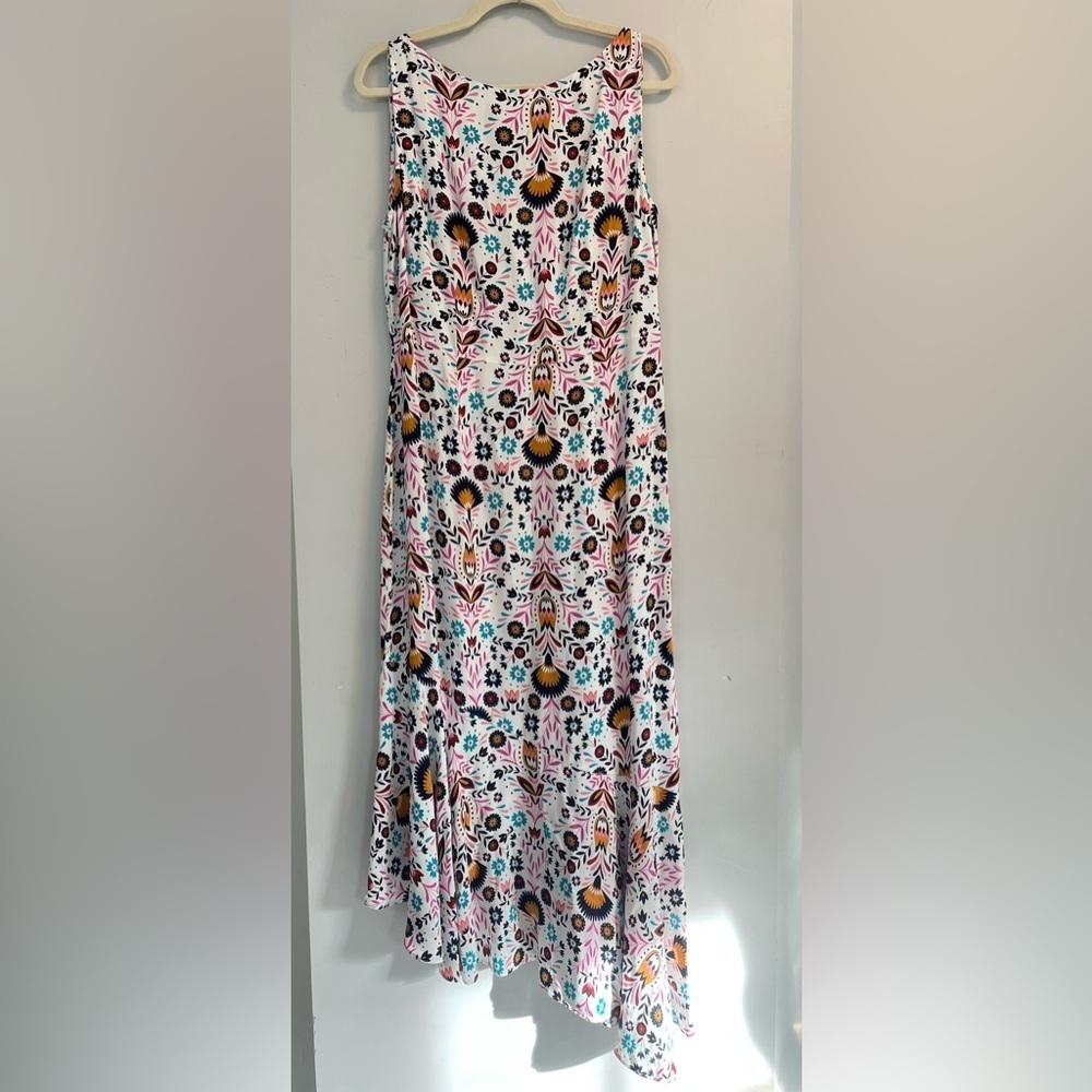 Boden, women’s US 10, multicolor floral asymmetrical sleeveless maxi dress EUC - Picture 1 of 8